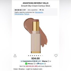 Anastasia Beverly Hills Smooth Blur Contour Stick - Shadow